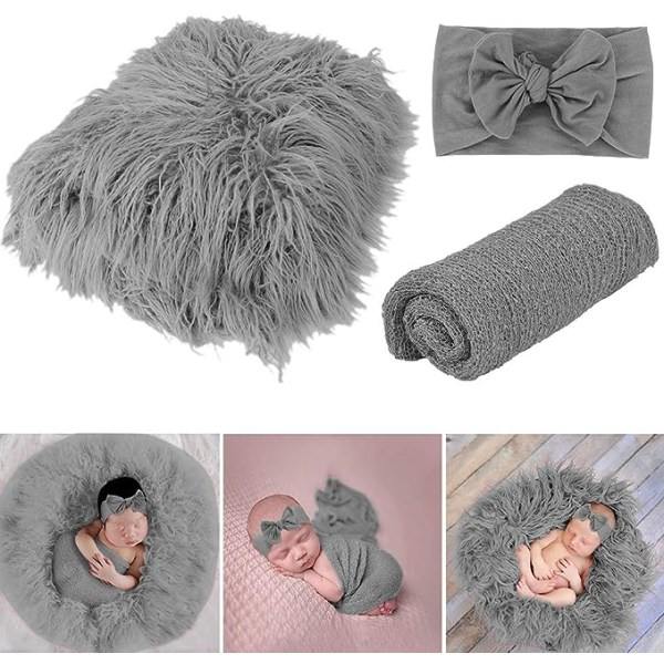 IC Baby, 3 stk Baby Hårbånd DIY Nyfødt Fotografering Rekvisitter Fotorekvisitter Nyfødt Fotorekvisitter Søt Dekorativ Innpakning