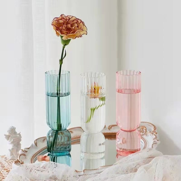IC Nordic Glas Vas Små Glasvaser Blomsterarrangemang Hem dec Clear