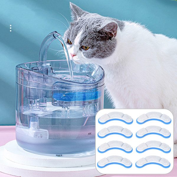 IC 8st Katt Vattenfontän Ersättningsfilterelement Aktiverad F