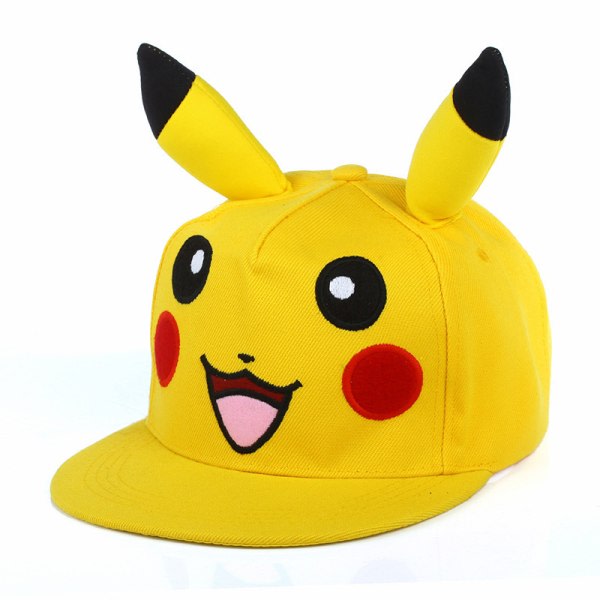 IC Pikachu Poika Tyttö Baseball-lippis Brodeerat Cap Casual Snapback-lippis Puuvillaa Litteä Lippa Mesh