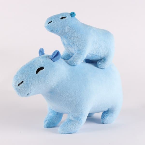 IC Capybara Plysch Kawaii Simulerad Plyschdjur PP Bomullsfylld Blå L