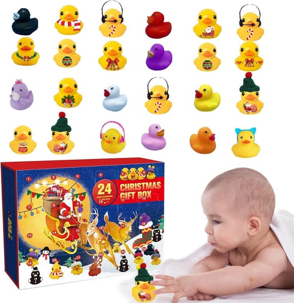 Gummibadeand Julerkalender 24 Dager 2024, Julegaver Til Voksne Barn Jenter Gutter