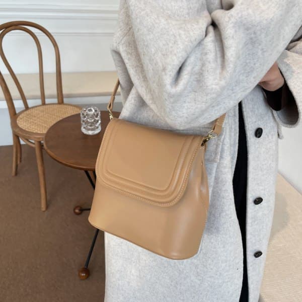 IC För Kvinnor Läder Retro Axelväska Mini Flap Väskor Liten Crossbody-väska