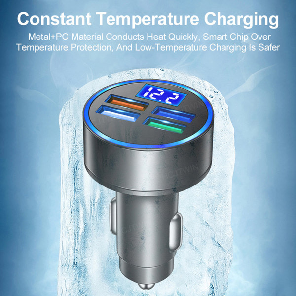 IC QC 3.0 4 USB Billader 3.1A PD Hurtigopladning til Type C