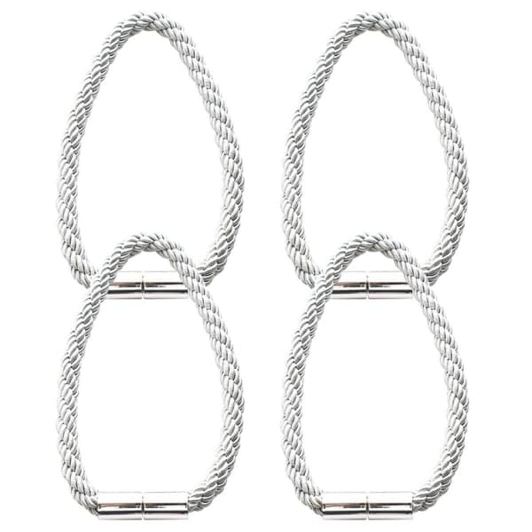 4x magnetiske gardinholdere Minimalistisk (grå)