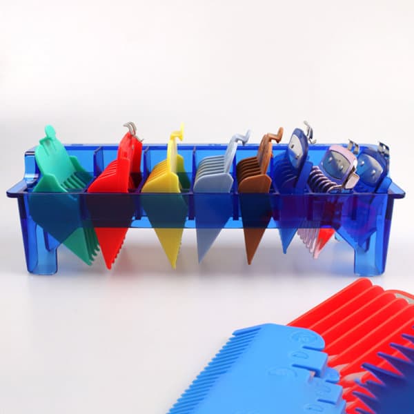 IC Universal rektangulær plastguide Kam Oppbevaringsboks Barber Hai Svart