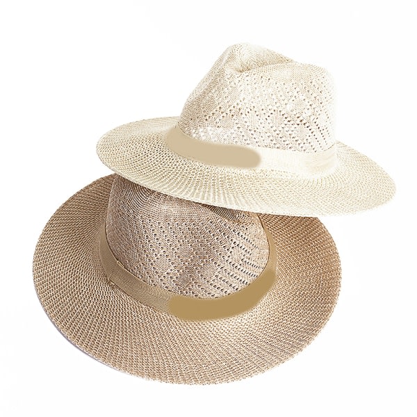IC Panama Jack Fedora Hatt Med Svart Band Sommar Beach Solhatt For Khaki