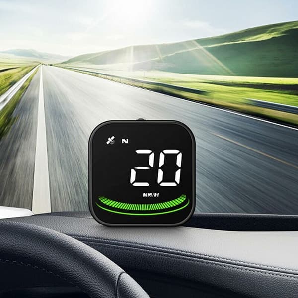 Digitalt speedometer - Universelt smart display til køretøjer, digitalt bilinstrumentbræt - G4 speedometer GPS-interface, advarselsalarm (sort, 52X52X1)