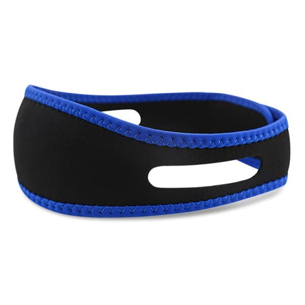 IC Anti Snorke Hakestropp Nylon Elastisk Pustende Anti Snorke Hake Blå