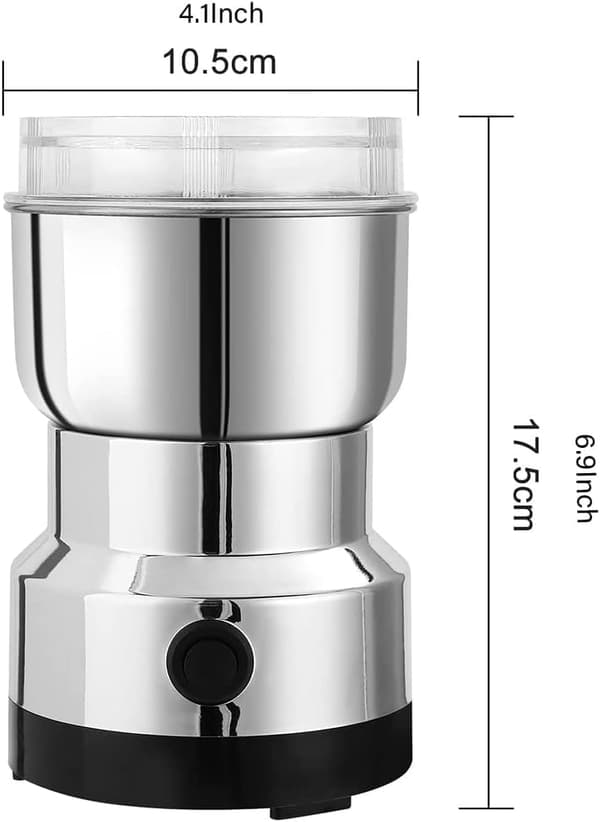 Elektrisk kaffekvern, multifunksjonell krydderkvern, rustfri stål kvern for korn, nøtter, krydder, kaffebønner