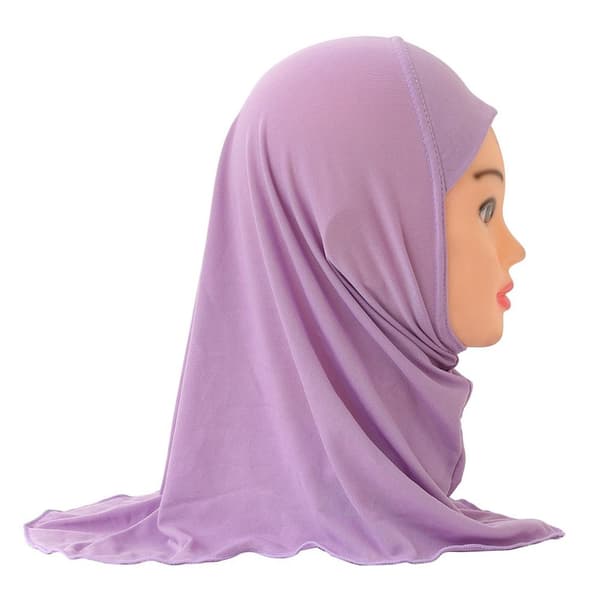 Muslimsk Hijab Sjal för Barn LJUS LILA light purple