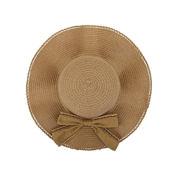 IC Kvinders sommer solhatte Wave Rim Cap Halm bånd Flue Dame Khaki