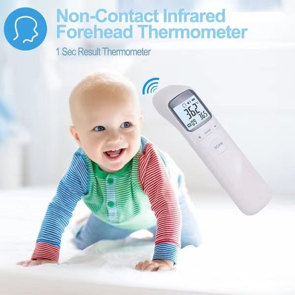 IC Febertermometer, kosketukseton IR-tekniikalla Monokrominen