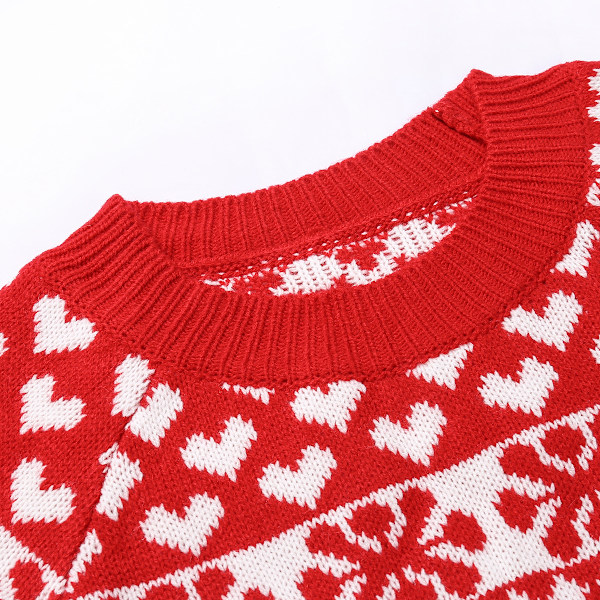 Dametøj Efterår Vinter Jul Trøje Kvinders Strikket Trøje Hvid Lille Whi white extra large