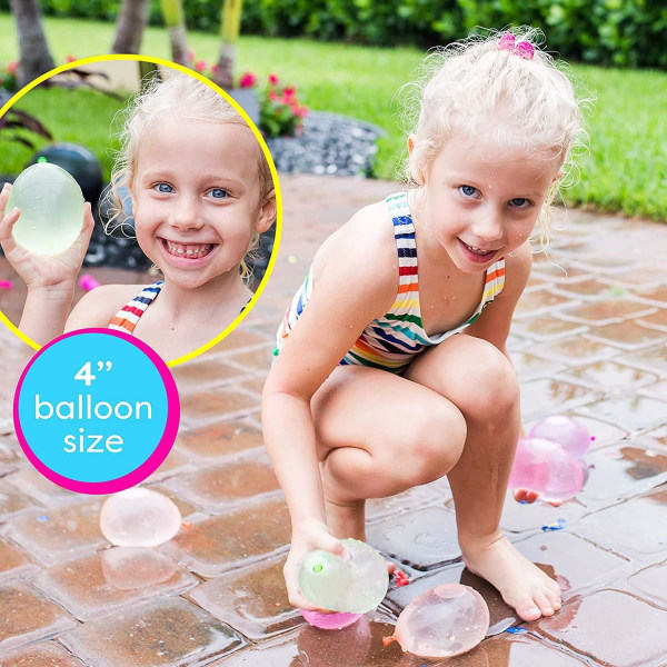 IC Vattenballonger för barn Flickor Pojkar Set Fest Spel Snabbfyllning 592 ballonger för pool