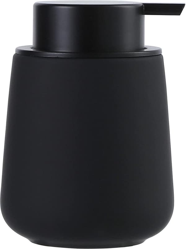 1 - styk - Sort - Sæbedispenser - lotionflaske - med - stor - pumpe - 400ml - egnet - badeværelse - brusebad - keramik - moderne