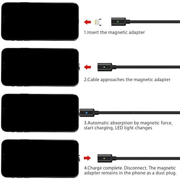 IC iPhone-laddningskabel Lightning-kabel [3-pack 2M] iPhone-kabel