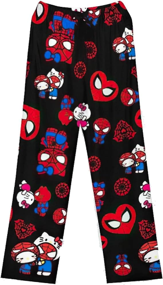 Anime All Over Print Pyjamasbukser FARVE 5 FARVE 5 COLOR 5 M