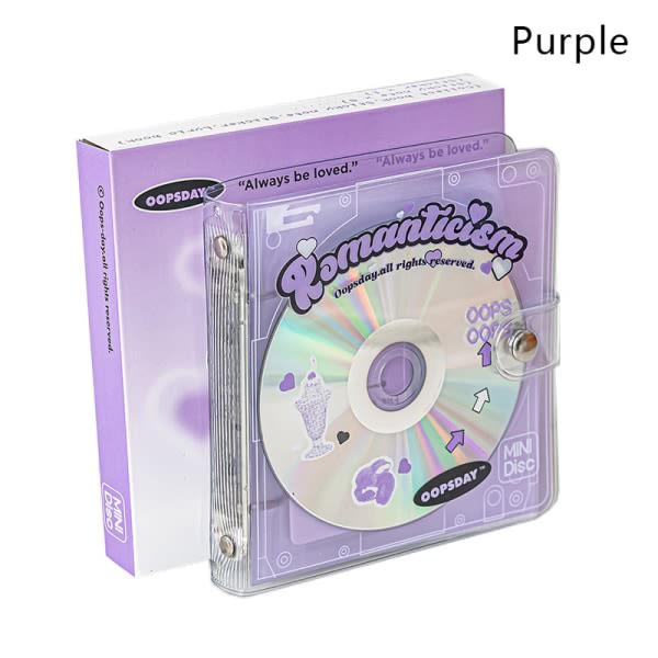 IC Retro CD n Idol fotokort Samla bokkort Hållare Dagbok Agen Purple