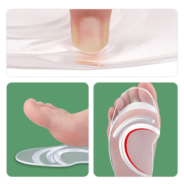 IC 1 par forfotsputer kvinner myk silikonpute Metatarsal S