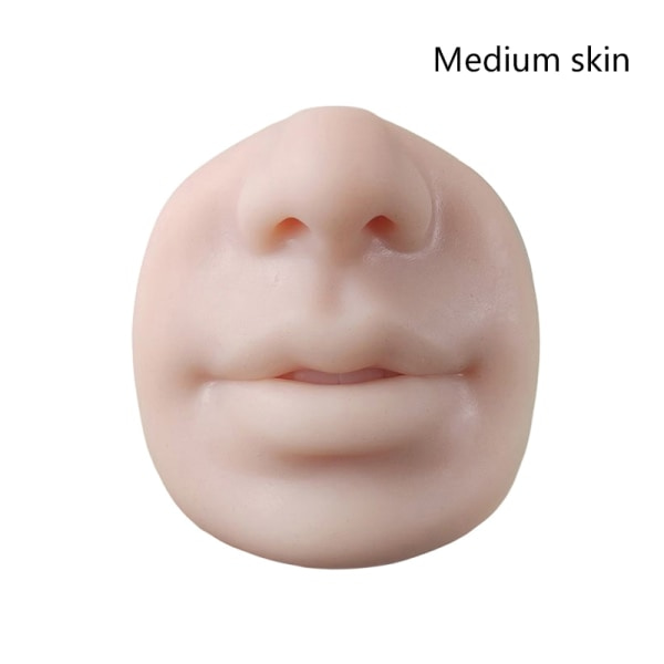 IC 1 stk 5D Silikon Nese og Lepper Modell Treningshud Lepp Makeup Trening Medium hud
