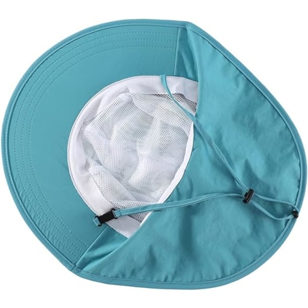 IC Baby Toddler Solhat Bred Brätte UPF50+ Fiskehat med Klaffrem