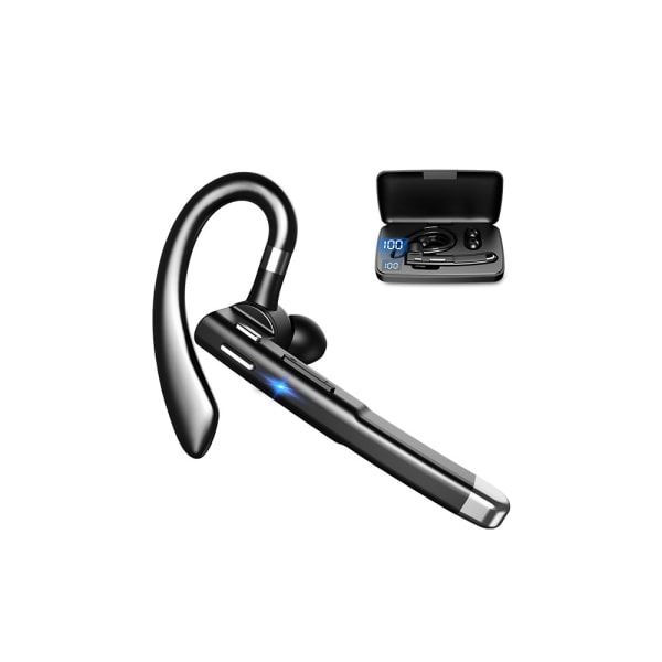 IC Bluetooth 5.1 Öronsnäcka med Dubbla Mikrofoner, CVC 8.0 Brusreducering, Svart