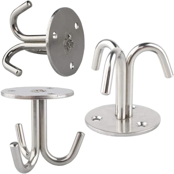 4-pack Stainless Steel Ceiling Hooks, Ceiling Mount Hook, Suspension with Screws Ceiling Hook Yoga Swing Hanging Light