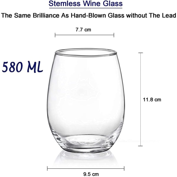 Håndtag mindre glas genomskinligt glas sæt 4 sommardrinkglasset. Det perfekte sæt til fest.