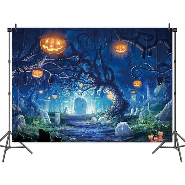 IC Yökuvaustatausta 7x5ft Pumppu Lyhty Valokuvaustatausta Kauhu Halloween Juhliin Muotokuva Deko Banneri