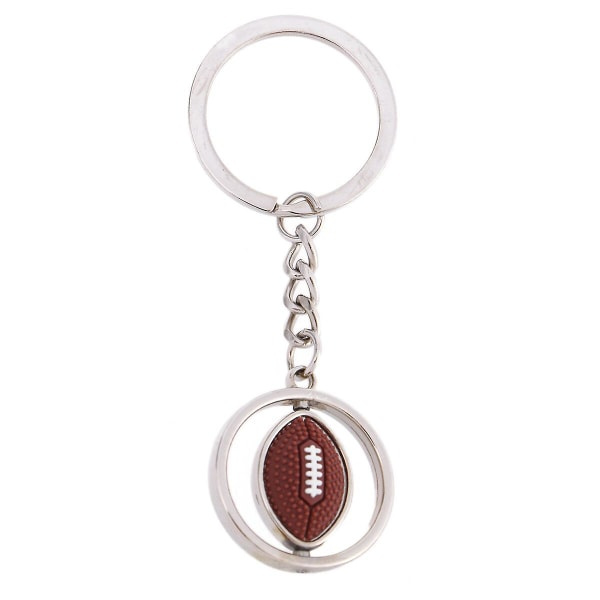 eativ Casual Rotation Fodbold Metal Nøglering Legering Nøglering Mode Smykke Nyhed Charm Bilnøgleholder (g-351 Rugby) IC