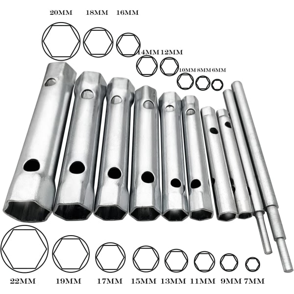 IC Set med 10 rörtänglar 6 till 22 mm, rörtångar