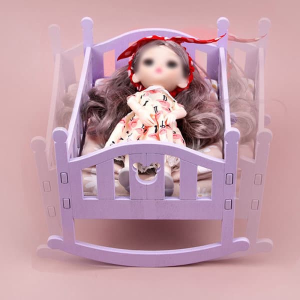 IC 1:12 Dockhus Miniatyr Princess Sängmodell Sovrumsmöbler D