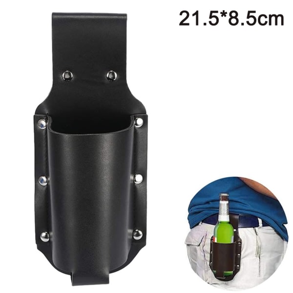 IC Ölholster för flaskor och burkar upp till ca. 0,5 liter, ölhållare för bälte, ölhållare