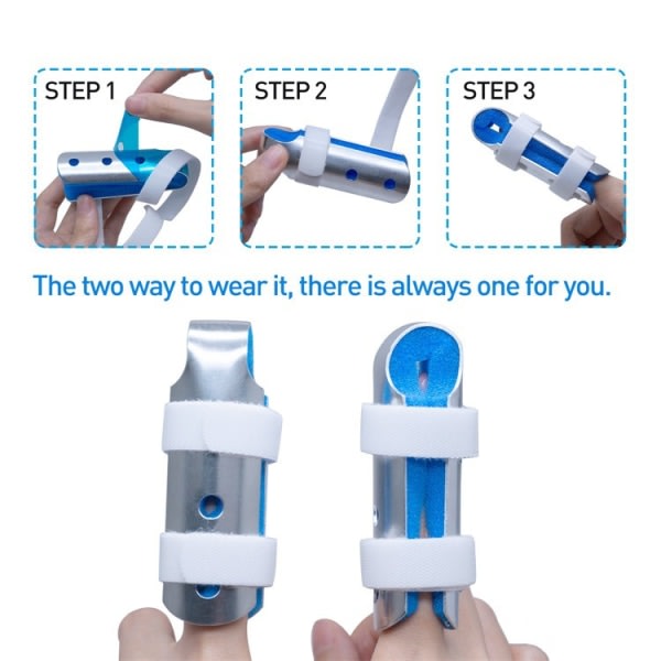 IC Två fingerfasta skenor rätar ut fingerskyddet, fingerledskorrigerare