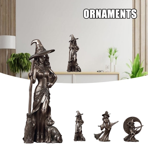 Häxfigur i Harts - Kreativt Hantverk, Staty, Retro, Vinskåpsinredning, Hem, Vardagsrum, Kontorsdekoration A