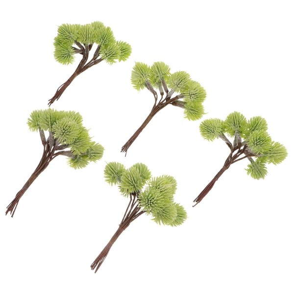 IC 5 stk kunstige planter bryllups midtpunkt plastik falske grønne blade grene (9X11,5 cm, grøn)