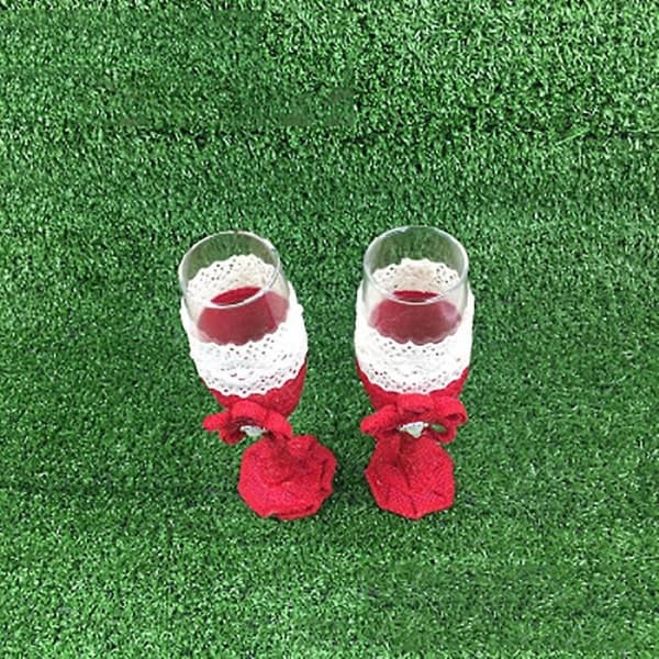 2-pack Bröllopsglas Set Mode Rostad Bröd Bröllopsglas Kristall Champagneflöjt Brud och Brudgum