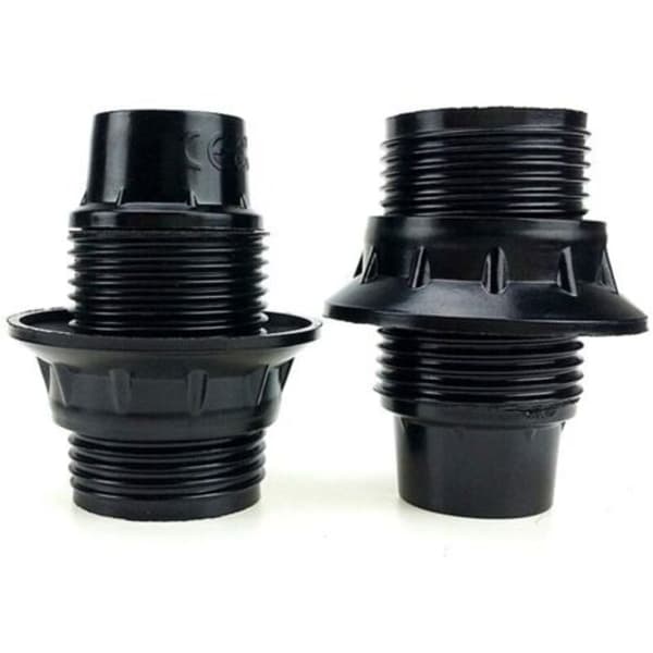 Svart E14 Glödlampssockel, 4 st E14 Sockel, E14 Glödlampssockel, Solid Glödlampssockel, Svart Sockeladapter