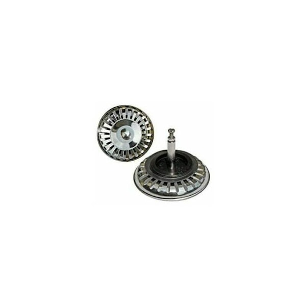 2 STK Universal Kurveventil 8cm Rustfrit Stål Køkkenvask Filter Vaskeprop, af DEBUNS