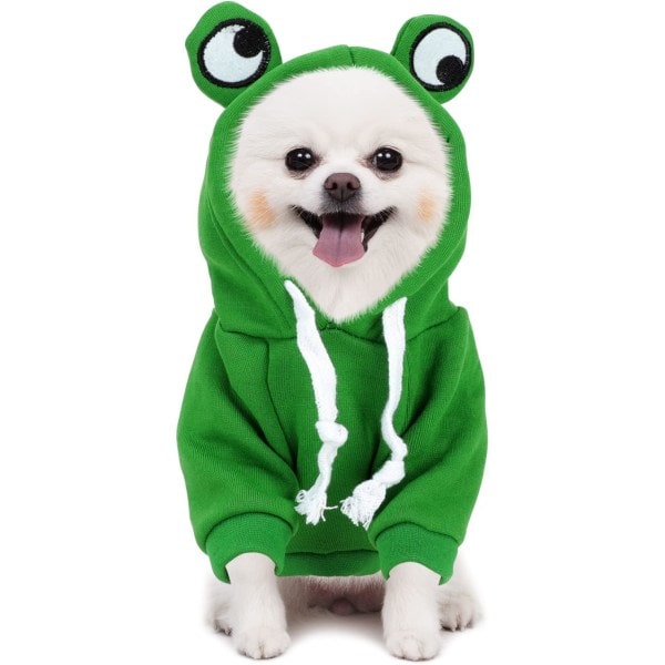 IC Hund Frø Kostume Kæledyrs Tøj til Koldt Vejr Simulering Hvalpe Tøj til Chihuahua Yorkie Pomeranian L