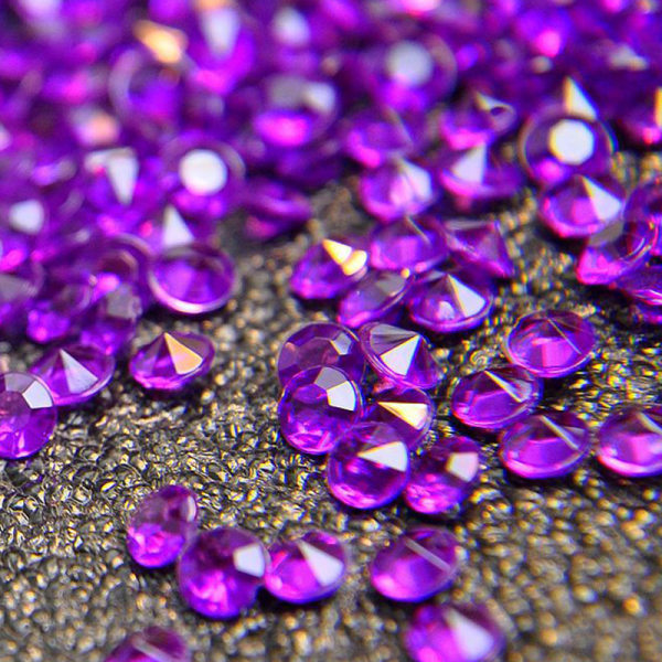 1000 st Smycken Diamanter DIY 4,5 mm Tilbehör Festdekorationer Bröllop Dark Purple 3 STK