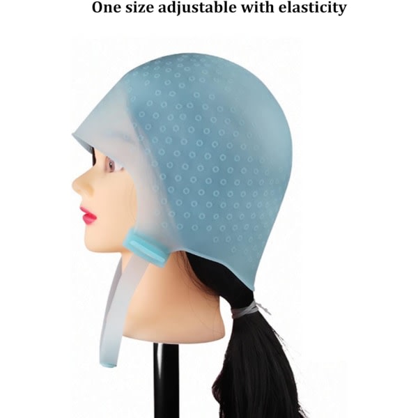 Silikon highlighting cap profesjonell highlighting peta hål cap for salong hårfargingsverktøy (1., blå) IC