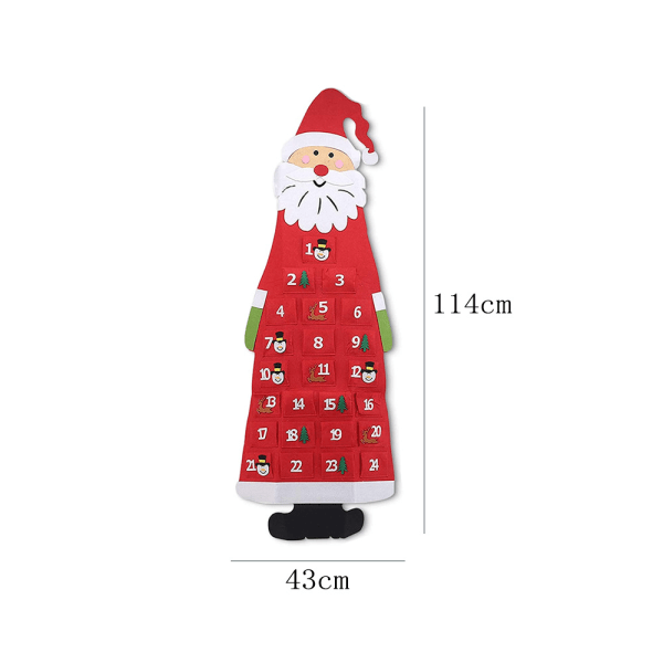 IC Julkalender, Filt Tomte Julkalender med 24 röda