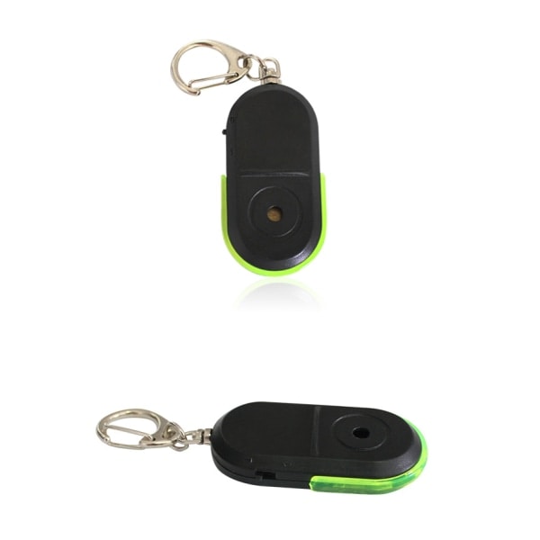 Røststimuleret LED-nøglefinder med 2 stk. nøgler mod tabt enhed blå+grøn IC