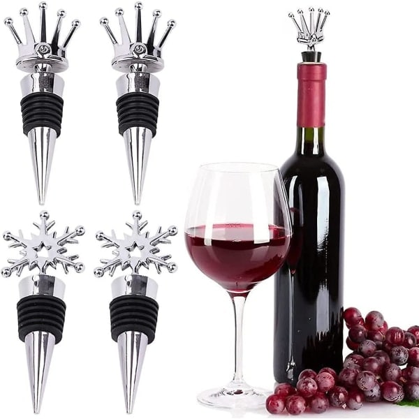 6 st Vinproppar Abs Champagneproppar Vinproppar och Upphällare Återanvändbar Proppflaska