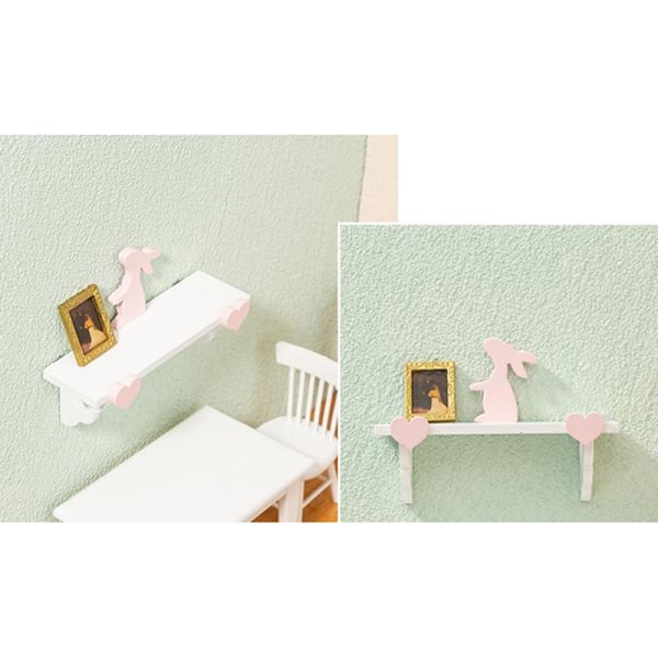 IC 1:12 Dukkehus Miniature Kærlighed Opbevaringshylde Stue Soveværelse a