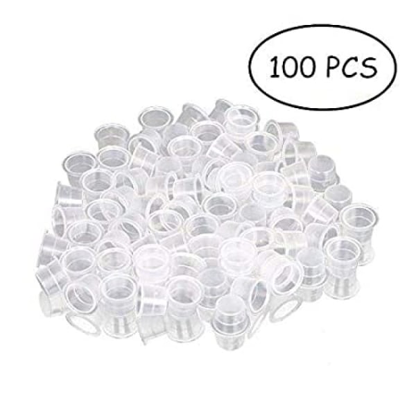 IC 100 stk. tatoveringsfarve-hætter, kopper, blæk-kopper, pigmentbeholder