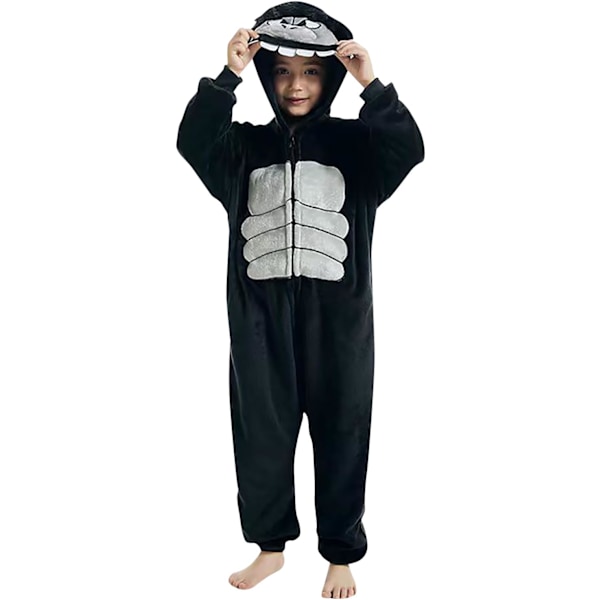 Børne/Unisex Fancy Dress Dyrekostume Onesie Nattøj Pyjamas Jumpsuit Cosplay Kigurumi Jul Halloween Fancy Dress king kong 130