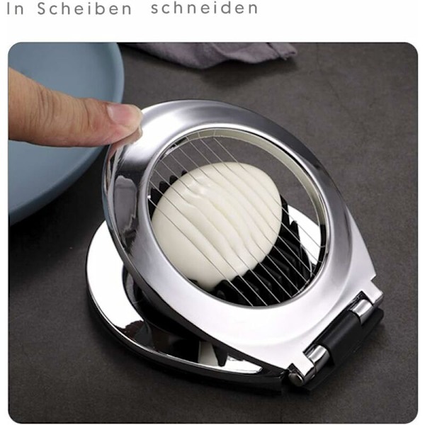 Äggskärare i rostfritt stål, äggskärare, äggskärare (diskmaskinsäker)